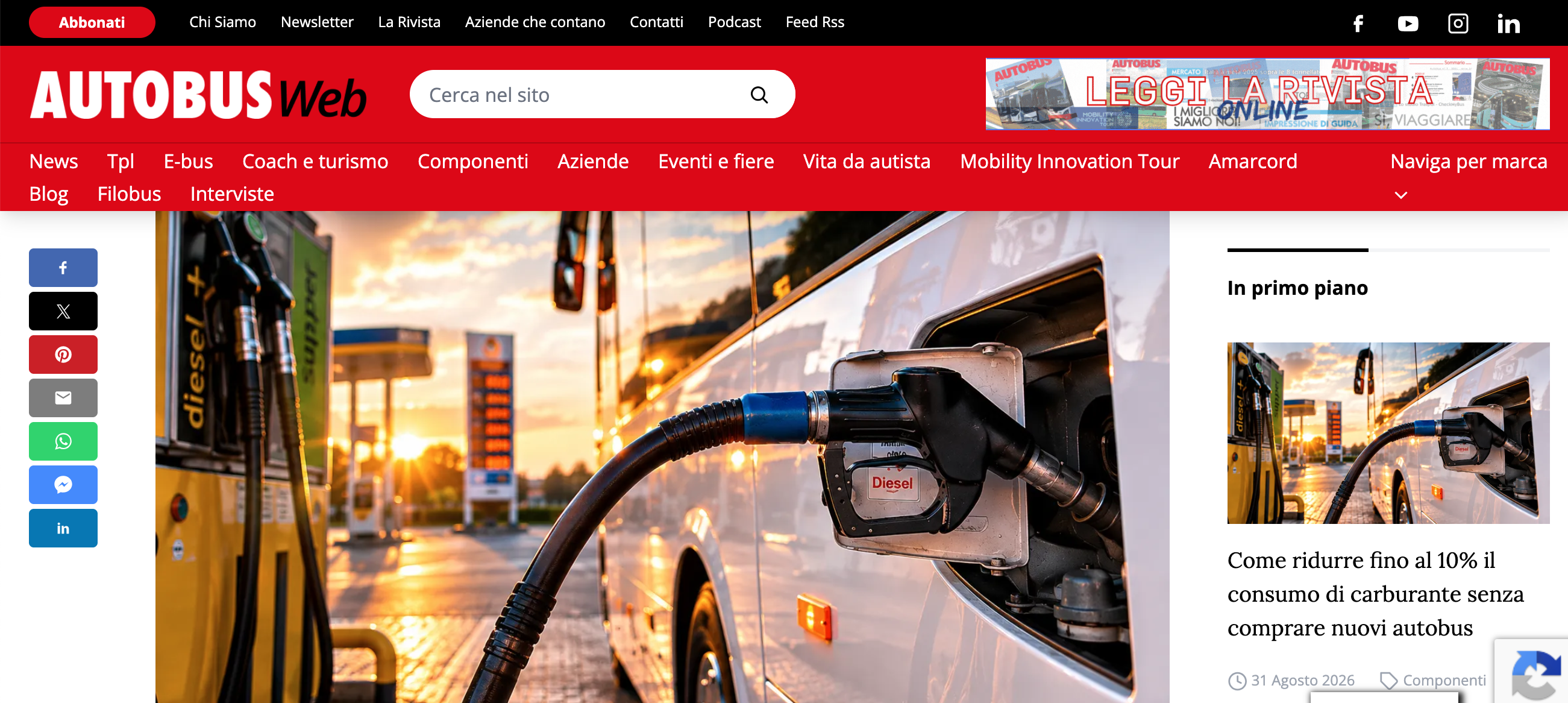 AutobusWeb - Pneumatici riduzione consumo carburante - EM Fleet srl